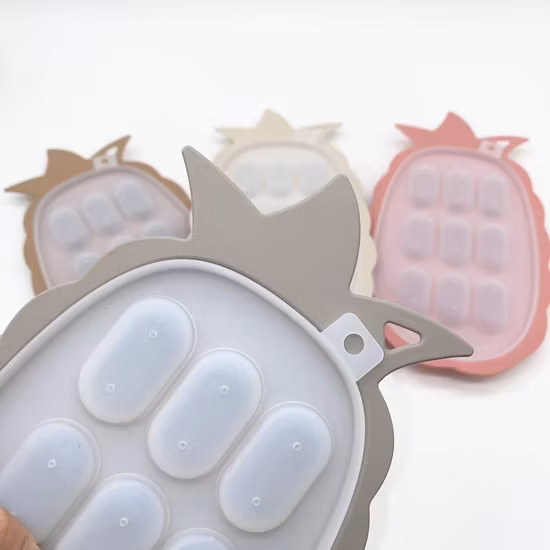 BPA Silicone Product Freezer Ice Cube Mold Baby Keeping Purees Food Storage Container Divided Tray