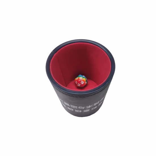 Factory Direct Sales Spot Leather Dice Cup PU Flared Flannel Bar KTV Entertainment Dice Cup Customization