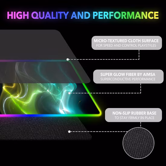 Custom Extended Large Mousepad RGB LED Glowing Keyboard Mat Promotion Gift Desk Mat Gamer Natural Rubber Gaming Mouse Pad Gamer Computer Accessories