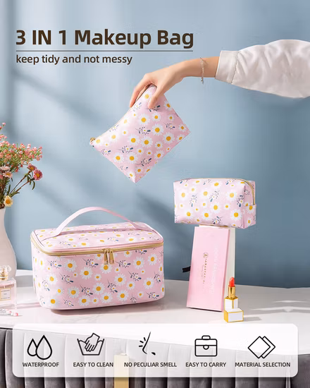 Free Shipping Women High Quality Make up Bag Organizer Travel Cosmetic Case for Female Storage Toiletry Cosmetic Bag