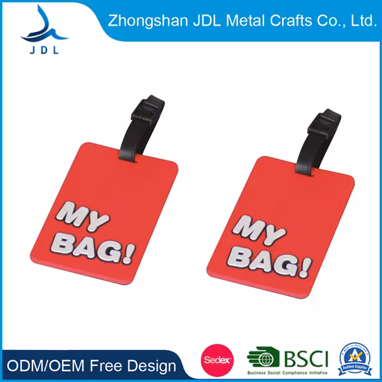 High Quality Girly Golf Gamer Fashion Custom Guitar Goth GPS Cruise with Personalized Logo Rubber Soft PVC Bag Luggage Tag