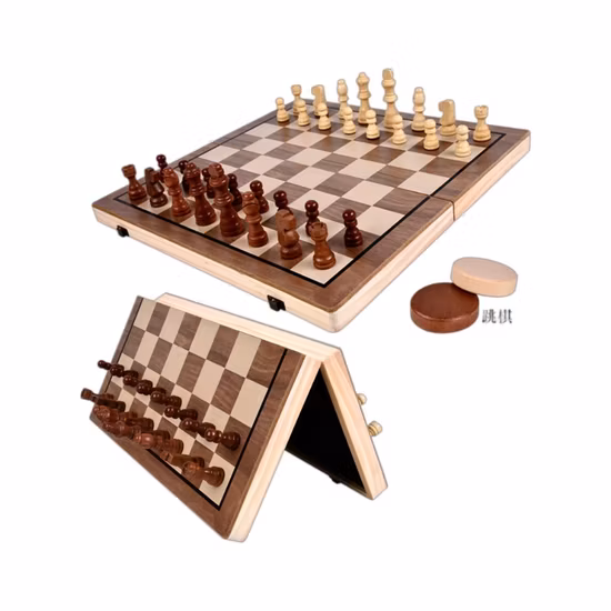 23 25 26 29 32 Inch Foldable Magnetic Wooden Felt Board Game Storage Chess Piece Set for Large-Scale Competitions Backgammon Set