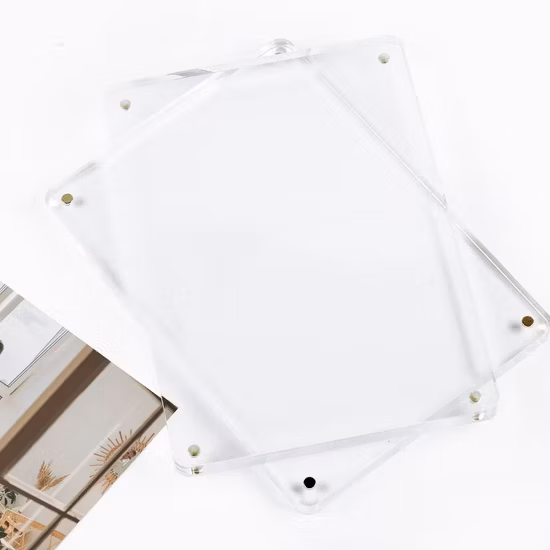 Custom Size 4× 6 8× 10 5× 7 Block Clear Double Sided A3 A4 A5 Desktop Magnetic Acrylic Photo Frame