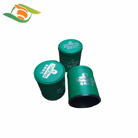 Entertained Activities Tool in Bar and KTV Logo Custom Leather Dice Cups