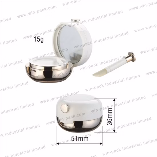 Best Price 3.5g Cute Shape Powder Compact Case Empty Loose Powder for Cosmetic Packaging