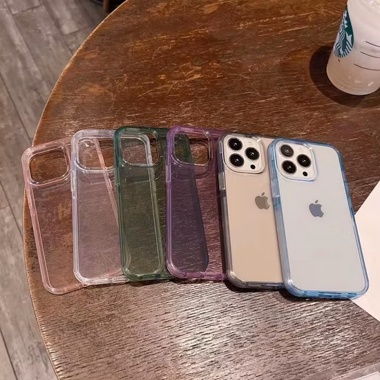 Custom Design Shock Proof Durable TPU Fluorescent Neon Pure Color Transparent Phone Case for iPhone 13 PRO Max